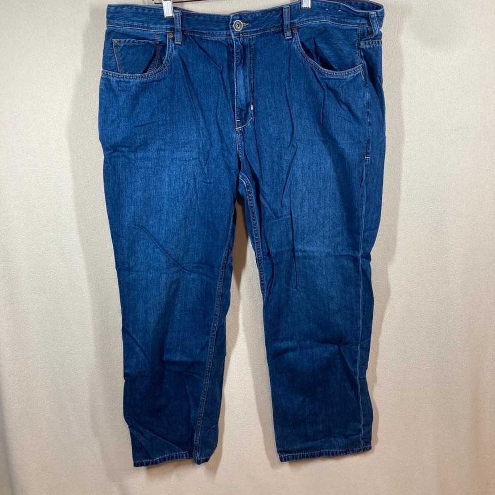 Tommy Bahama Relaxed Fit Straight Leg Jeans 42x29 Blue Med Wash Preppy Casual